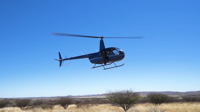 Landing of a R44 helicopter. The video is in slow motion just before he lands, then normal speed as he touches down. Filmed using a Sony PXW-FS5, 18-200PZ lens, 240 fps.