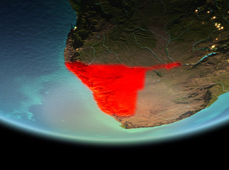 Namibia at night on Earth