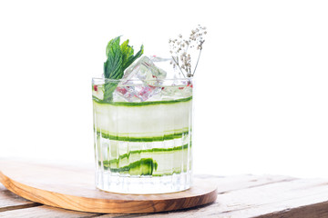 	ID: 794076517 fancy gin and tonic selection drink alcohol cocktail craft fresh fruit spices mint...