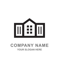 Real Estate House Hotel Logo Vector Business Office 