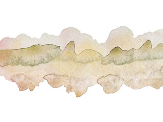 the watercolor strip is transparent, brown light.