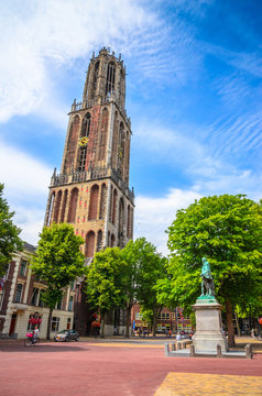 The tower of the Dom cathedral in Utrecht, Netherlands.