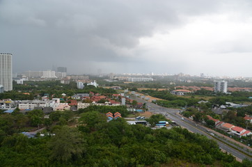 Fototapeta na wymiar city panorama pattaya view thailand