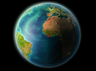 Liberia in the evening