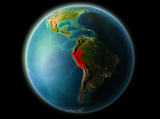 Peru in the evening