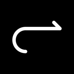 Simple arrow, forward. Navigation icon. Simple arrow, backward.