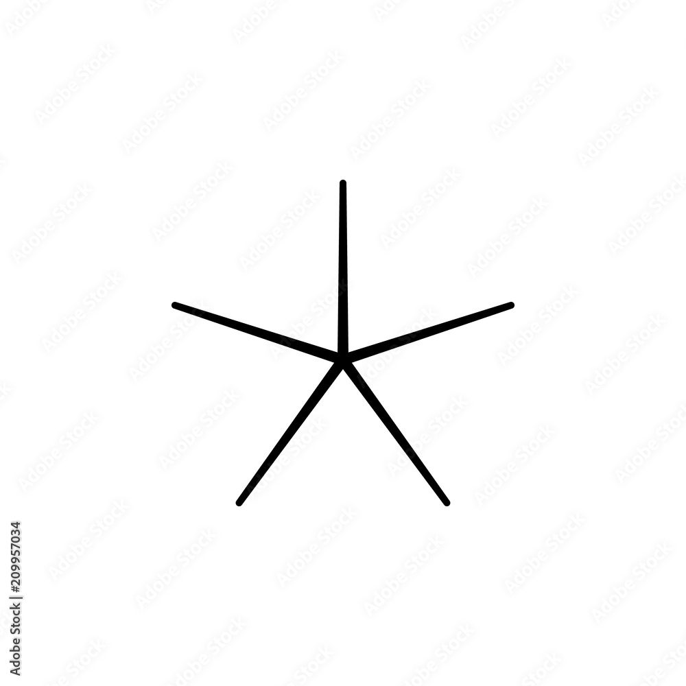 Aufkleber star line icon. element of star icon for mobile concept and web apps. thin line star icon can be use