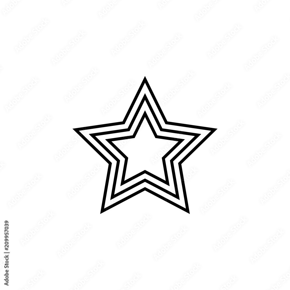 Aufkleber star line icon. element of star icon for mobile concept and web apps. thin line star icon can be use
