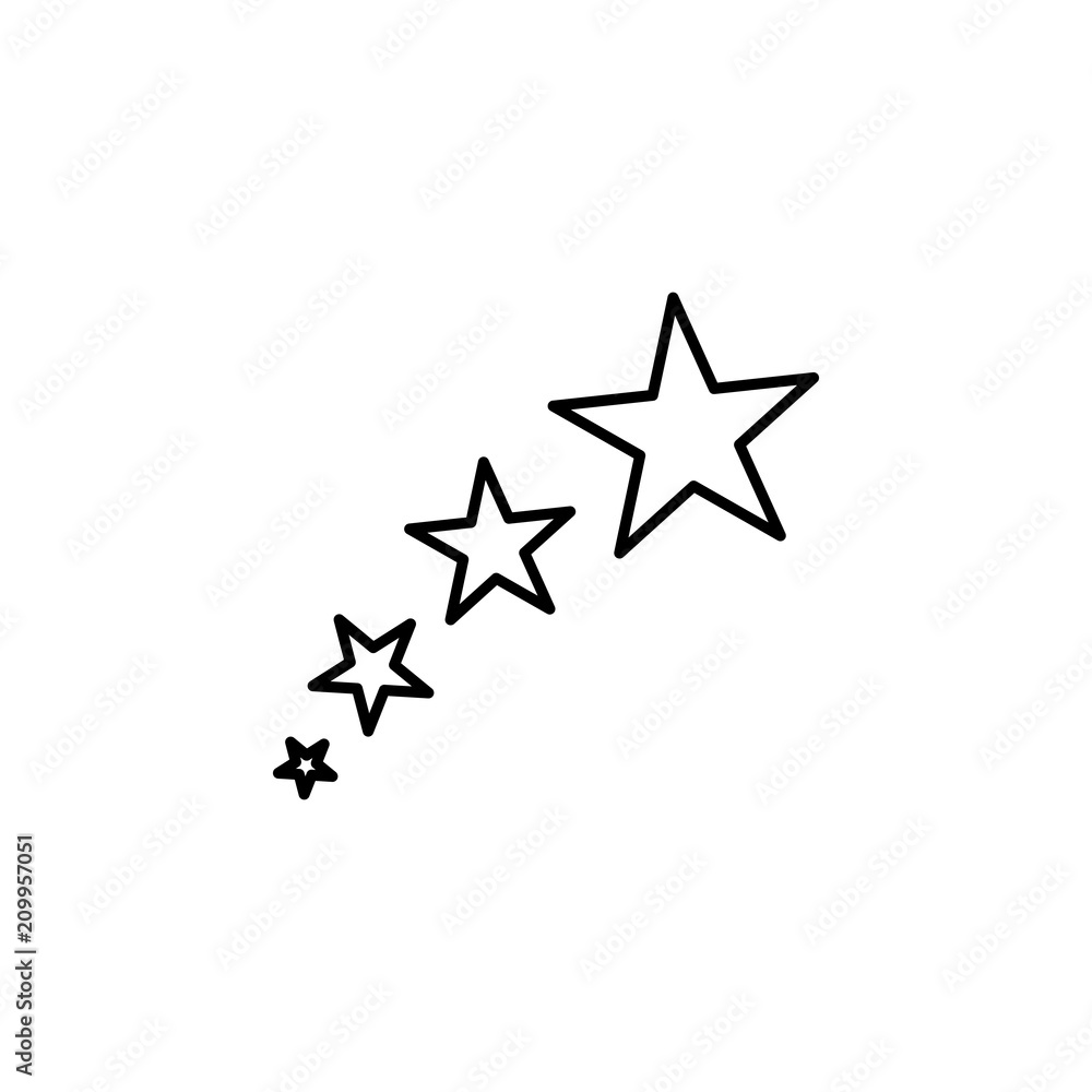 Poster stars line icon. element of star icon for mobile concept and web apps. thin line stars icon can be u