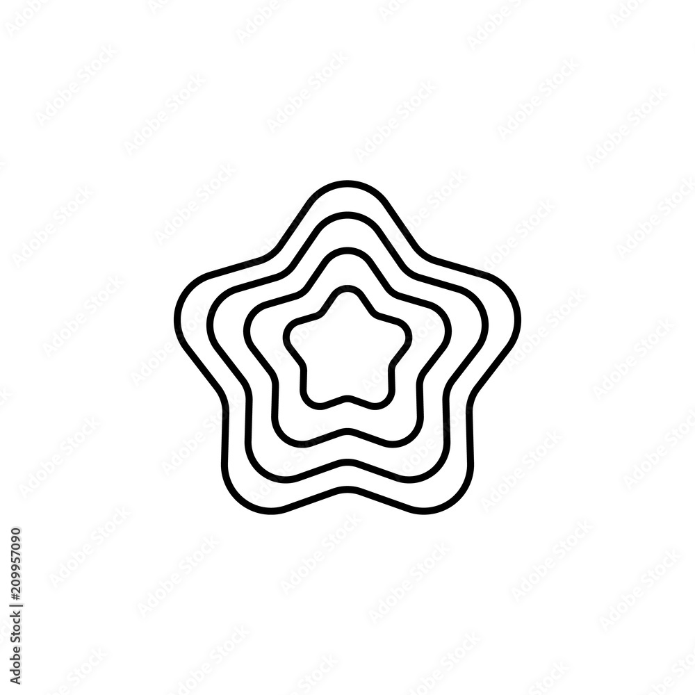 Poster star line icon. element of star icon for mobile concept and web apps. thin line star icon can be use
