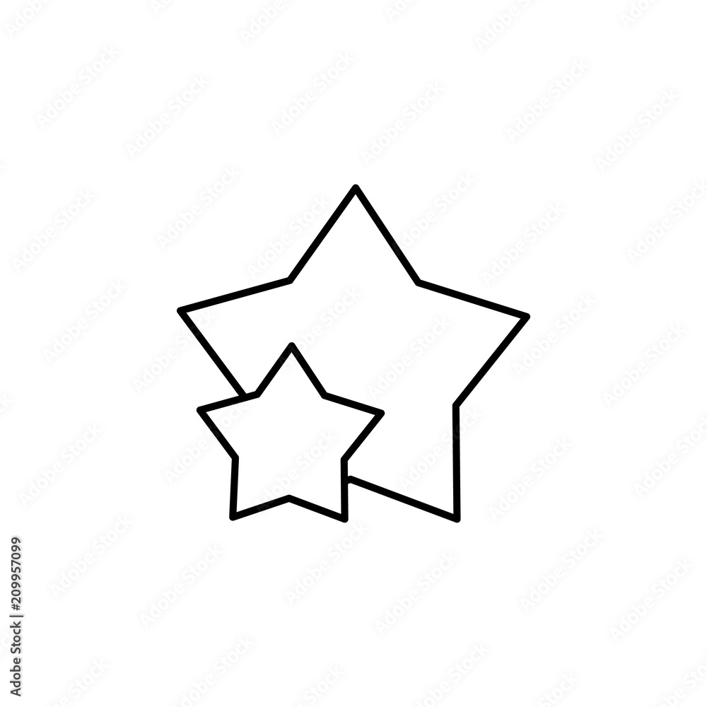 Poster stars line icon. element of star icon for mobile concept and web apps. thin line stars icon can be u