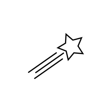 flying star line icon. Element of star icon for mobile concept and web apps. Thin line flying star icon can be used for web and mobile. Premium icon