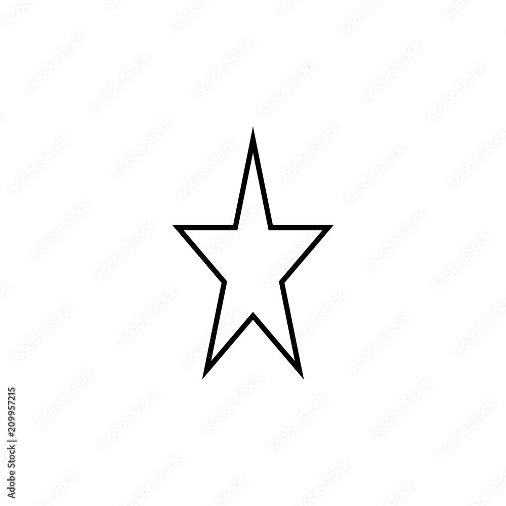 Poster star line icon. element of star icon for mobile concept and web apps. thin line star icon can be use