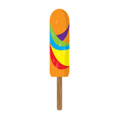 Isolated sweet popsicle icon