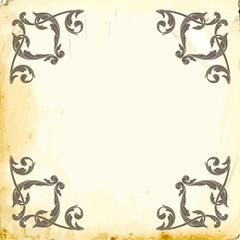 Vector baroque of vintage elements for design. 