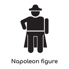 Napoleon figure icon vector sign and symbol isolated on white background, Napoleon figure logo concept