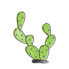 Isolated retro cactus icon