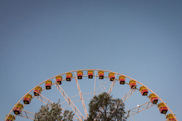 Fototapeta premium Ferris wheel at sunset