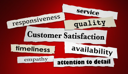 Customer Satisfaction Quality Service Satisfied Headlines 3d Render Illustration