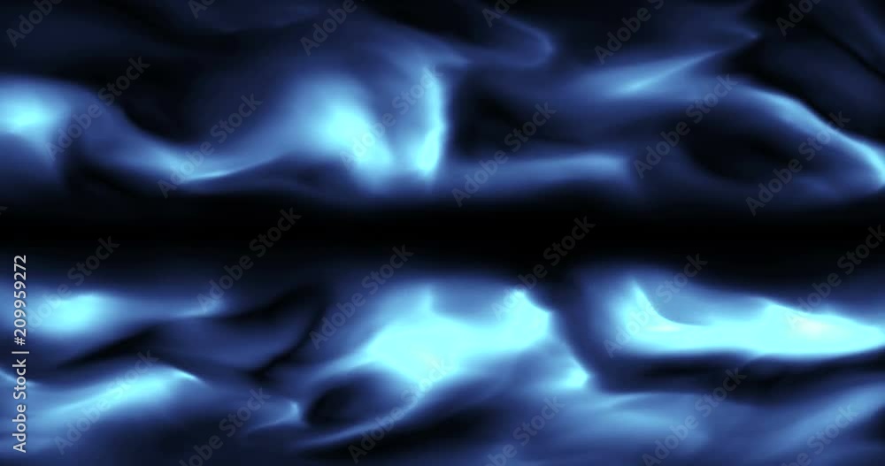 Sticker abstract blue line stream wave flowing movement with lines and dots and glow light like galaxy