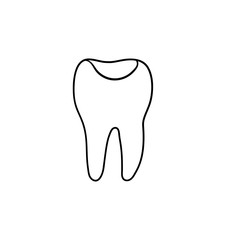 Tooth cavity hand drawn outline doodle icon. Dentistry, hygiene and tooth decay treatment medical concept. Vector sketch illustration for print, web, mobile and infographics on white background.