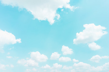 Cloud on blue sky background - Vintage effect style picture