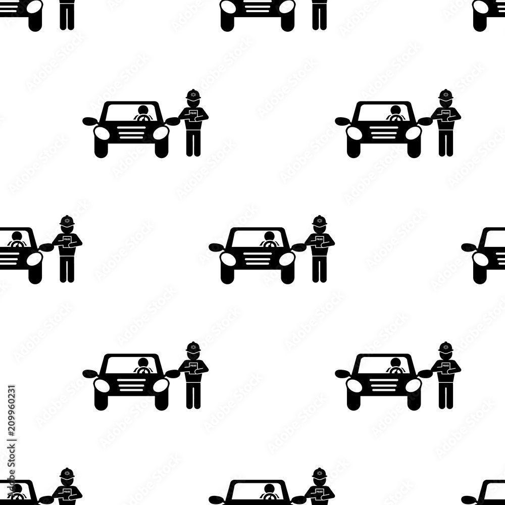 Poster policemen read the rights icon. element of oil icons for mobile concept and web apps. pattern repeat