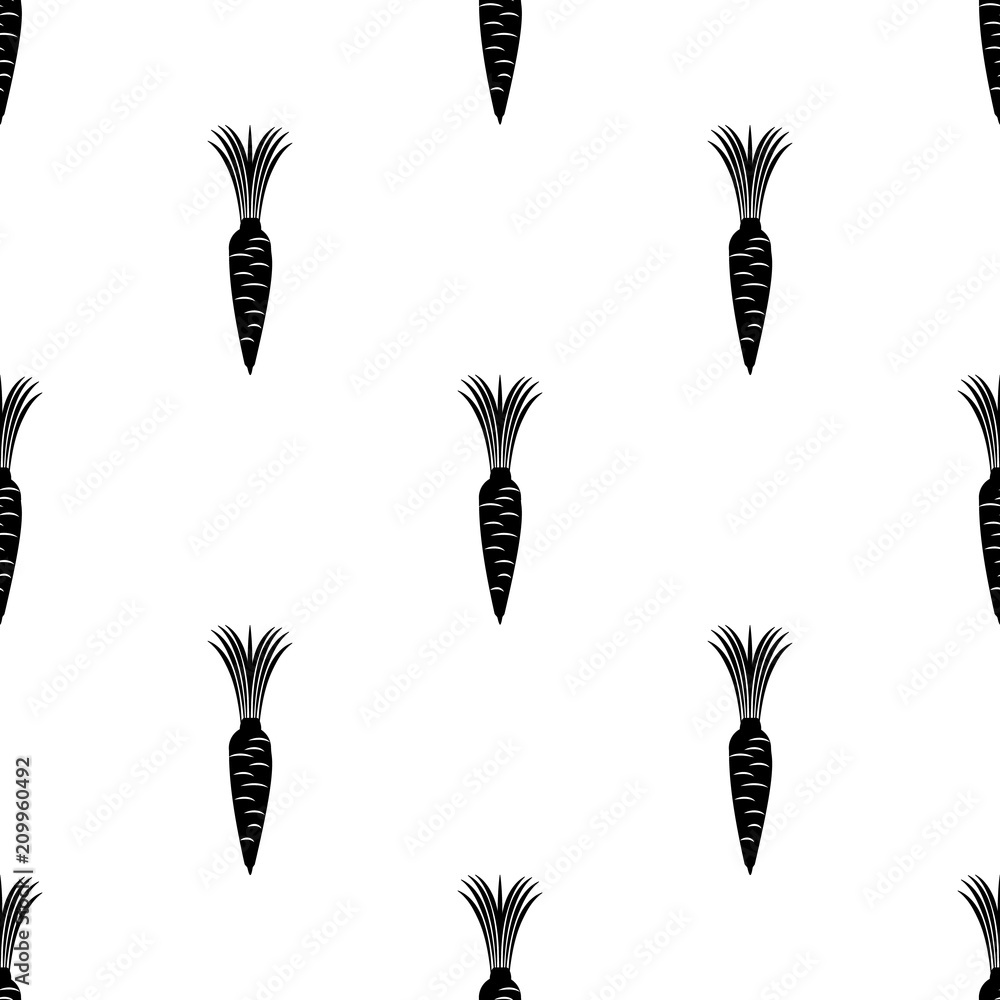 Poster carrot fruit icon. element of roots icons for mobile concept and web apps. pattern repeat seamlessca
