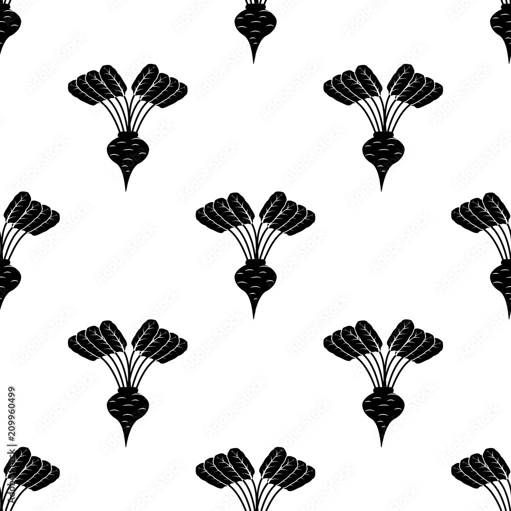 Poster fruit beets icon. element of roots icons for mobile concept and web apps. pattern repeat seamlessfru