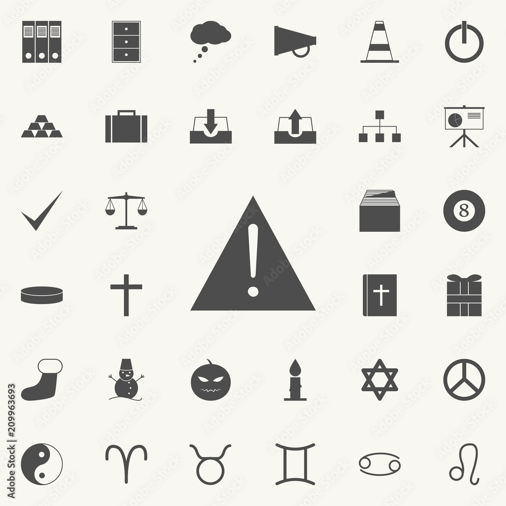 Poster exclamation mark icon. detailed set of minimalistic icons. premium quality graphic design sign. one 