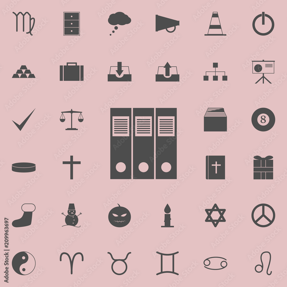 Poster document folders icon. detailed set of minimalistic icons. premium quality graphic design sign. one 