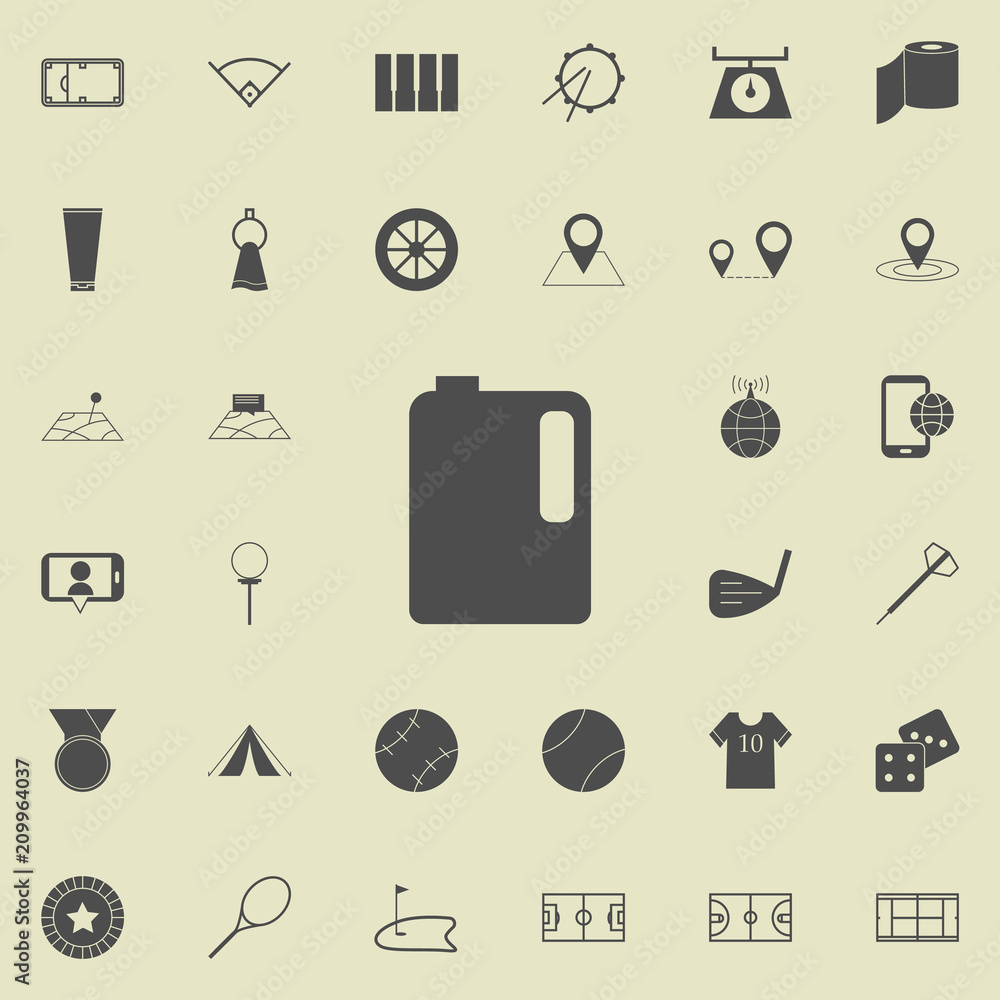 Poster mortar container icon. detailed set of minimalistic icons. premium quality graphic design sign. one 