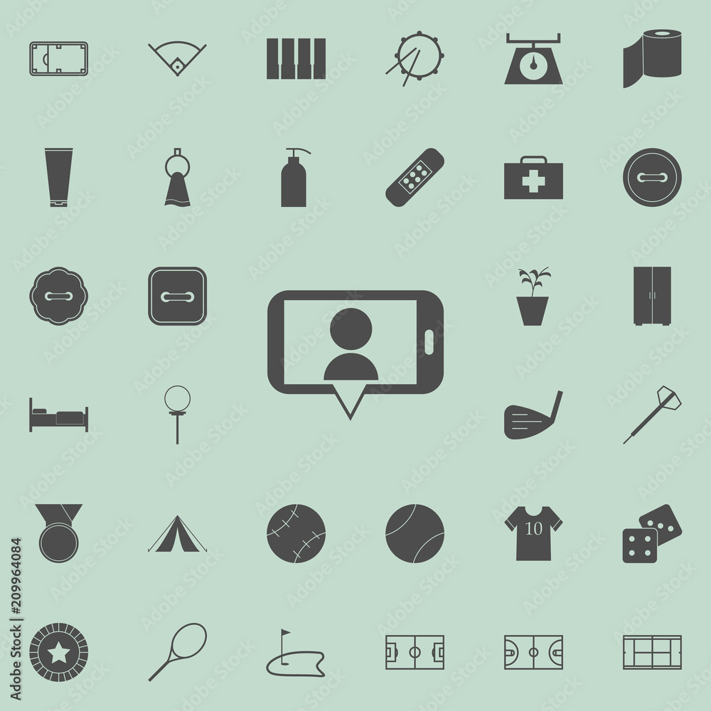 Poster video call from a smart phone icon. detailed set of minimalistic icons. premium quality graphic desi