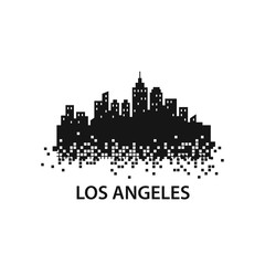 Los Angeles City Skyline Landscape Logo Template