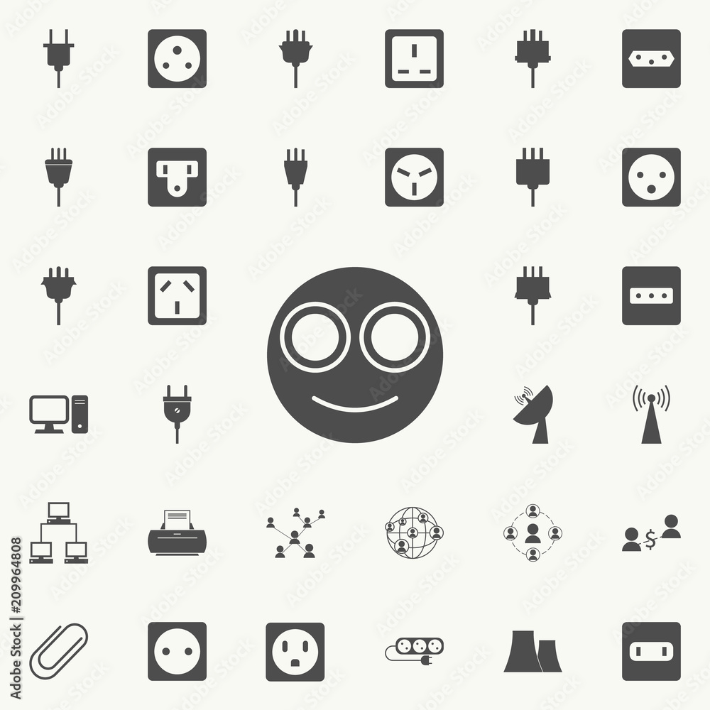 Poster smiling smiley icon. detailed set of minimalistic icons. premium quality graphic design sign. one of