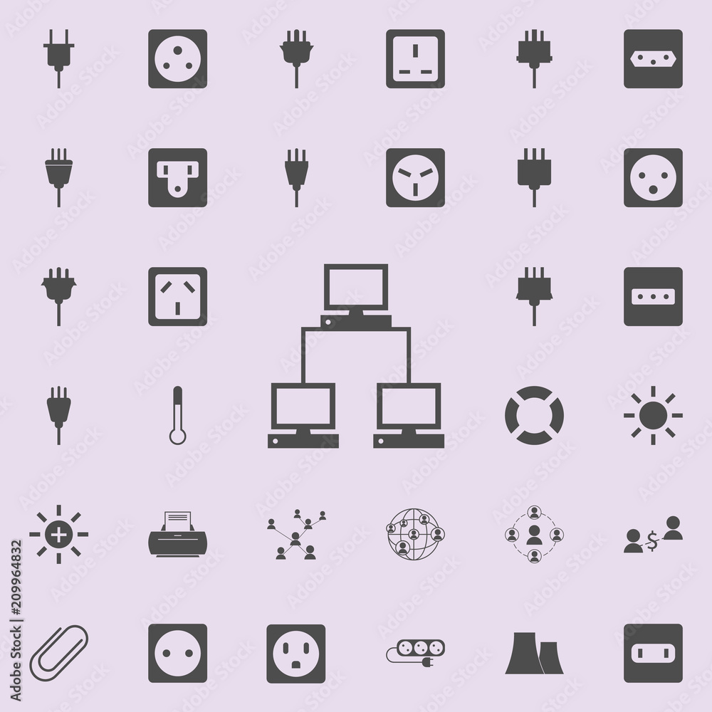 Poster computer communication icon. detailed set of minimalistic icons. premium quality graphic design sign