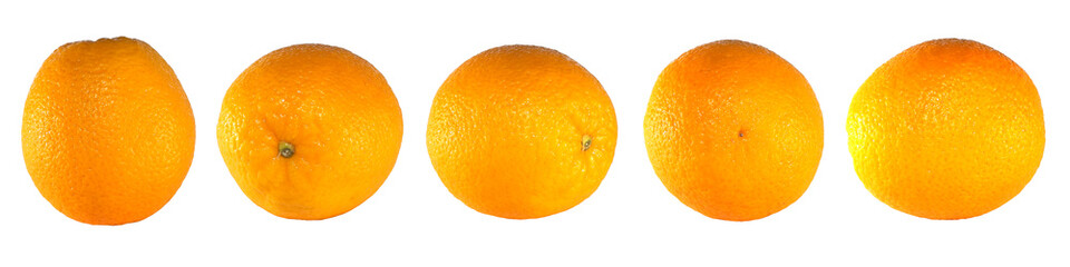 Fresh orange fruit on white background