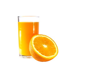Fresh orange fruit on white background