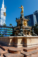 Fototapeta premium Fountain of the Neptune on the Theater square in Batumi, Georgia