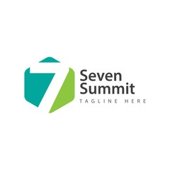 Seven Summit Vector Template Design Illustration