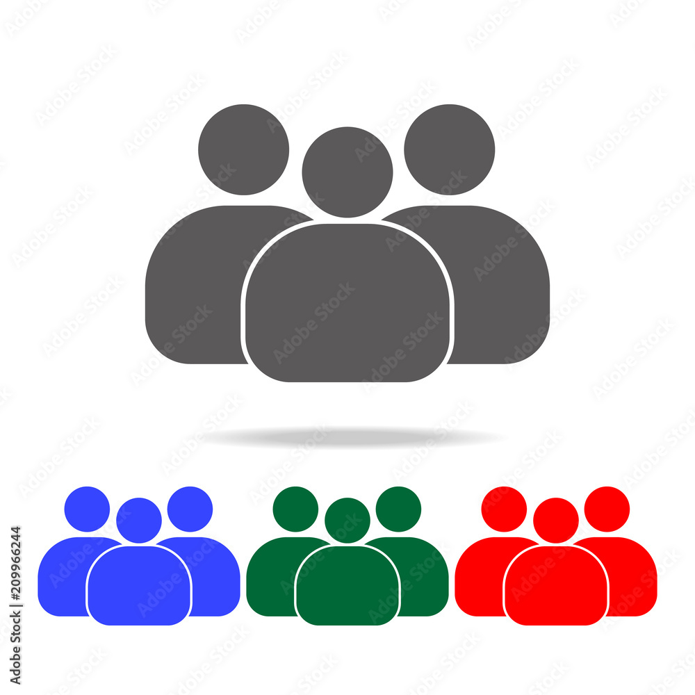 Poster staff icon. elements of conversation in multi colored icons. premium quality graphic design icon. si