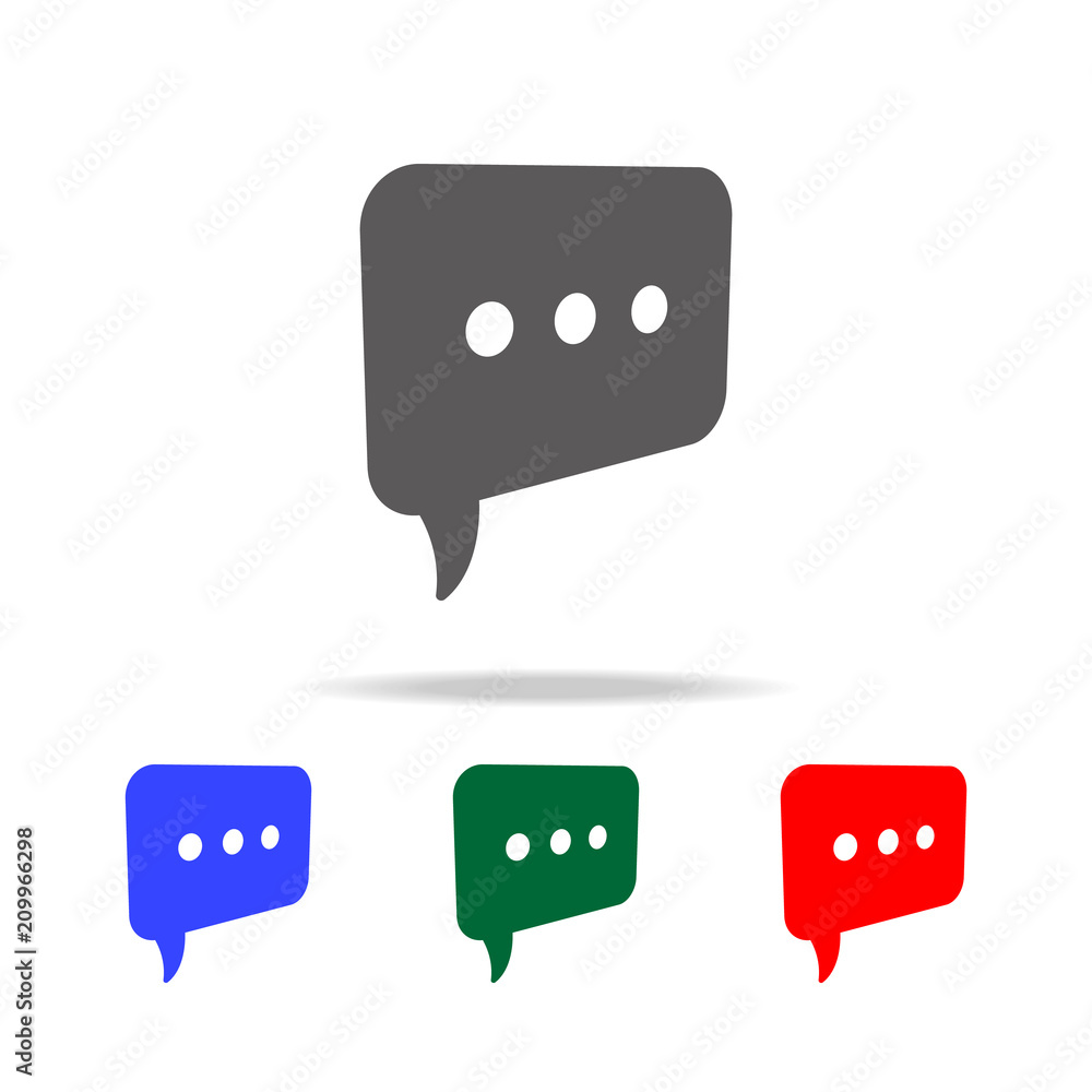 Poster communication bubble icon. elements of conversation in multi colored icons. premium quality graphic 
