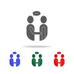 communication of people icon. Elements of conversation in multi colored icons. Premium quality graphic design icon. Simple icon for websites and web design