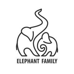 Logo template of elephant