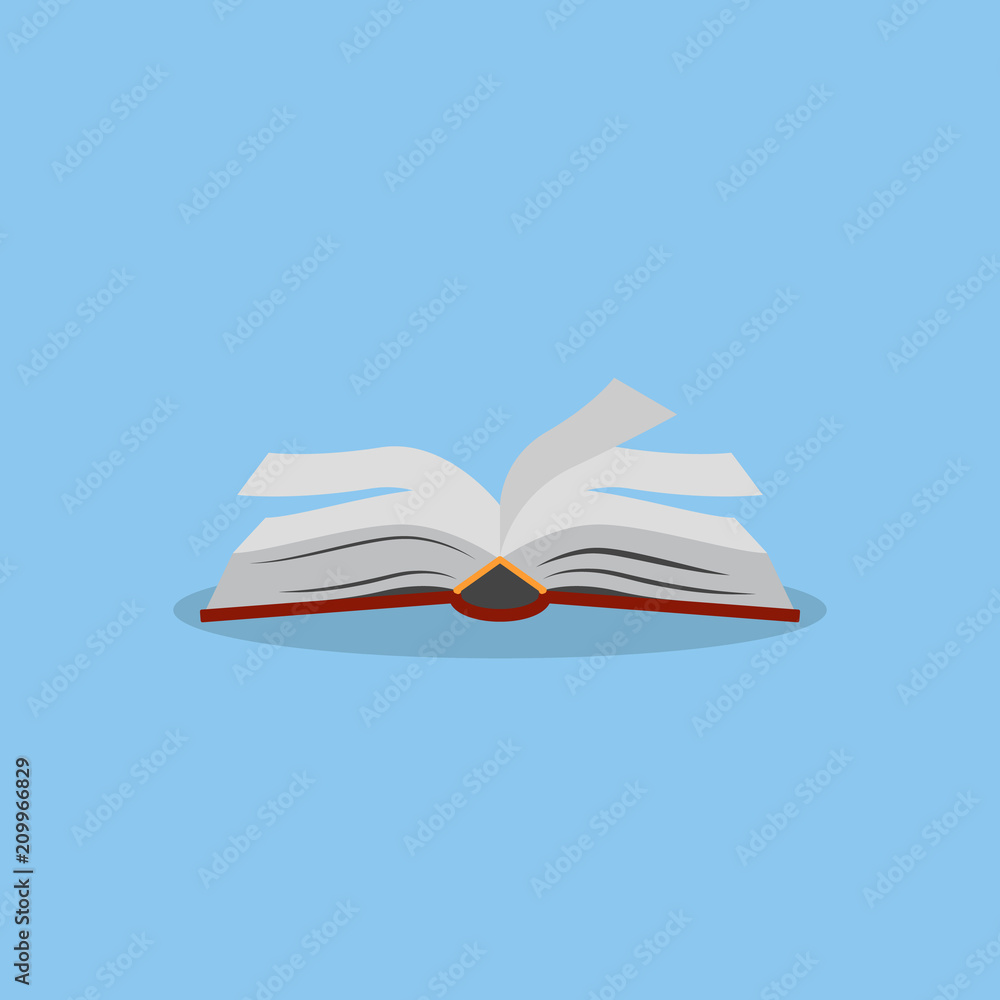 Poster open book flat icon. element of star icon for mobile concept and web apps. illustration open book fl
