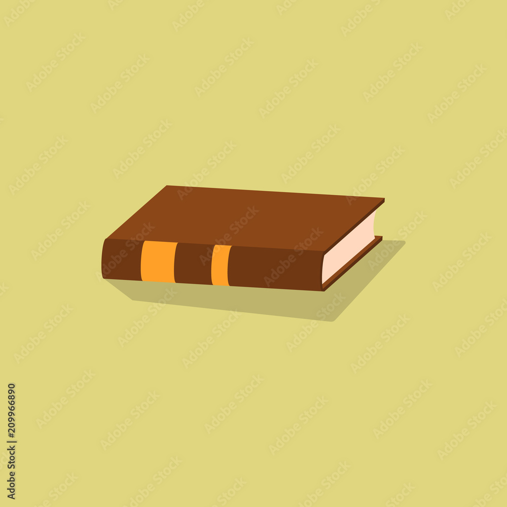 Poster book on the table flat icon. element of star icon for mobile concept and web apps. illustration book