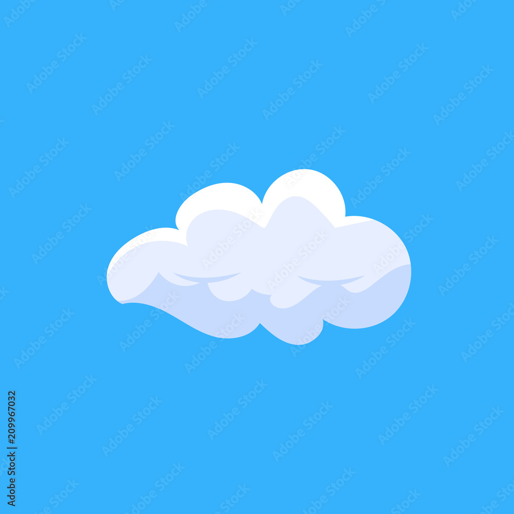 Poster 3d clouds flat illustration. element of book icon for mobile concept and web apps. colored 3d clouds
