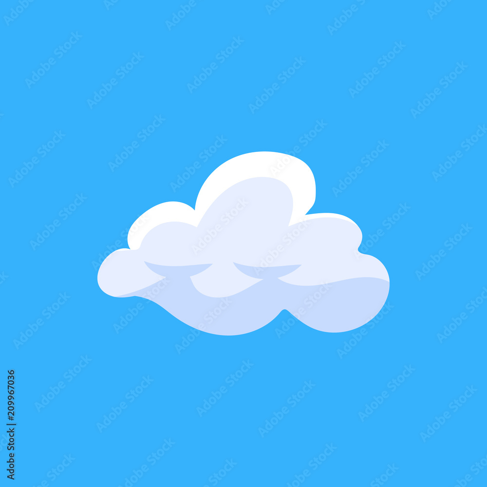 Poster 3d clouds flat illustration. element of book icon for mobile concept and web apps. colored 3d clouds