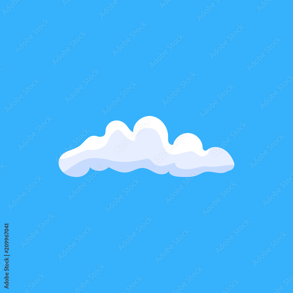 Poster 3d clouds flat illustration. element of book icon for mobile concept and web apps. colored 3d clouds