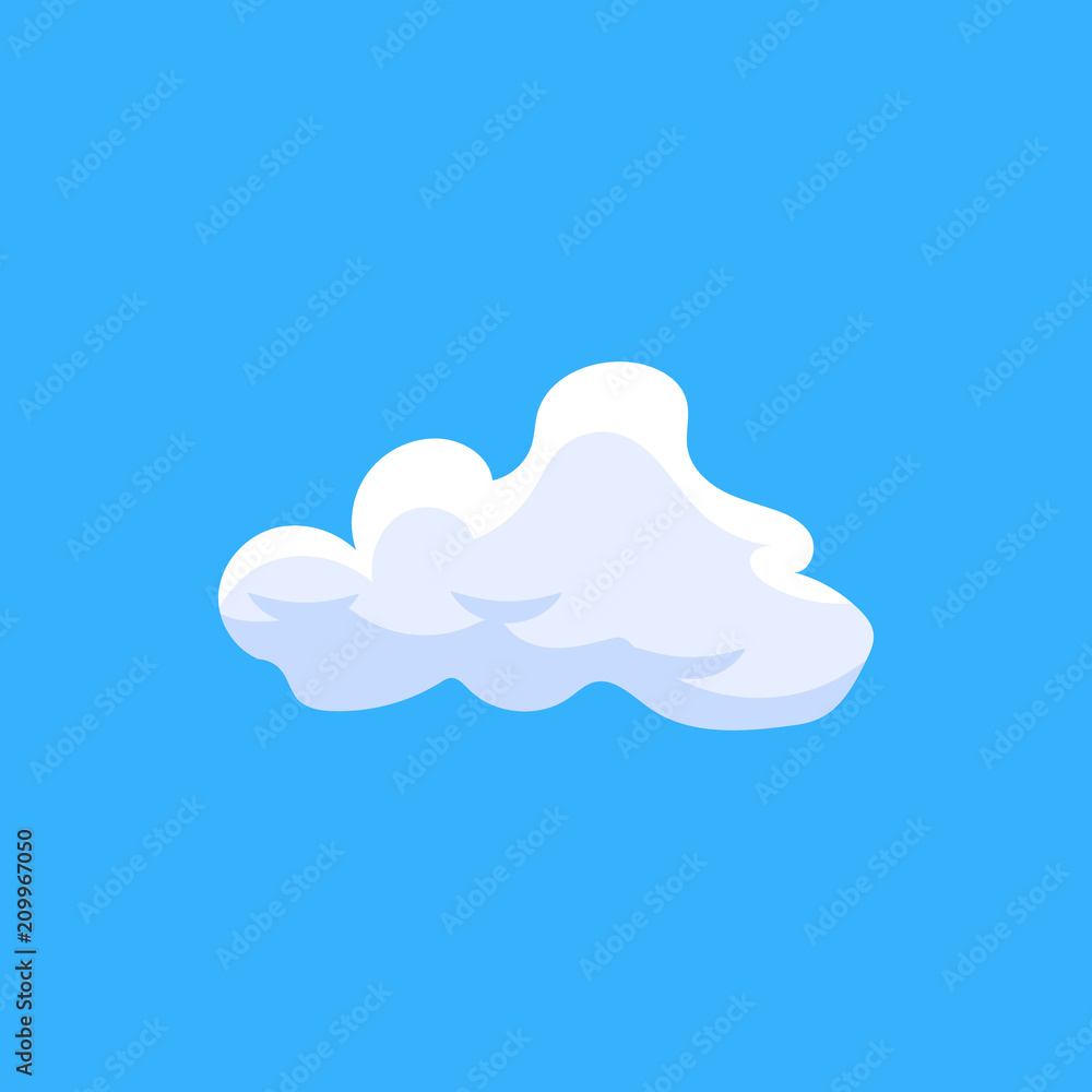 Poster 3d clouds flat illustration. element of book icon for mobile concept and web apps. colored 3d clouds
